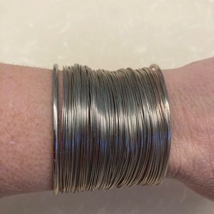Faux silver cuff bracelet